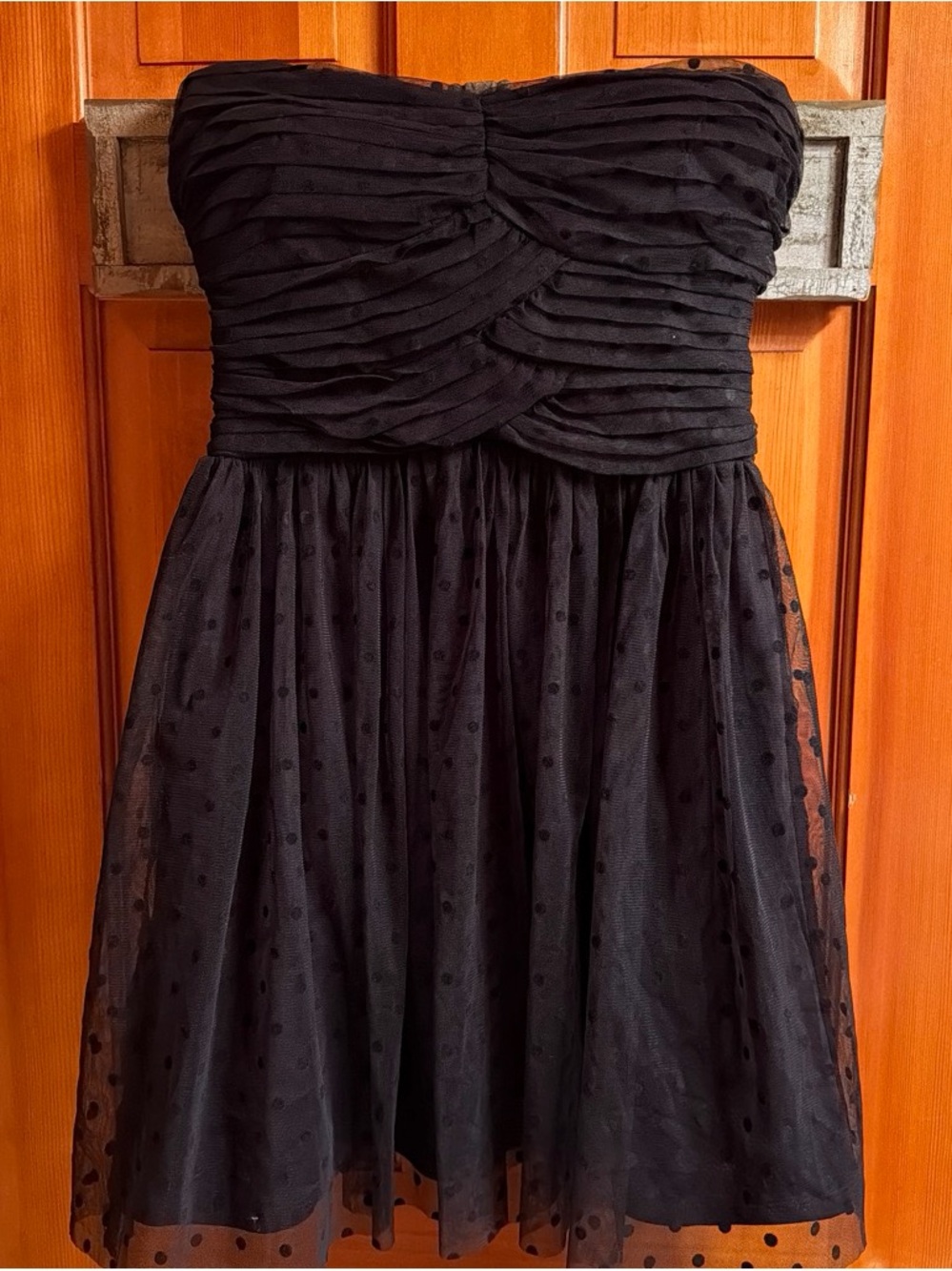 Delias Black Strapless Mini Dress